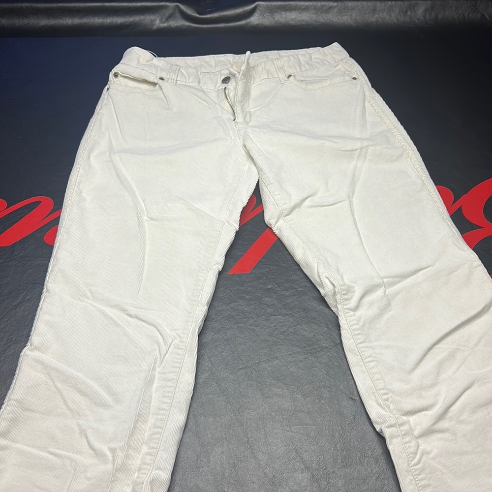 J. Crew corduroy boot cut pants. Size 8R. Winter white